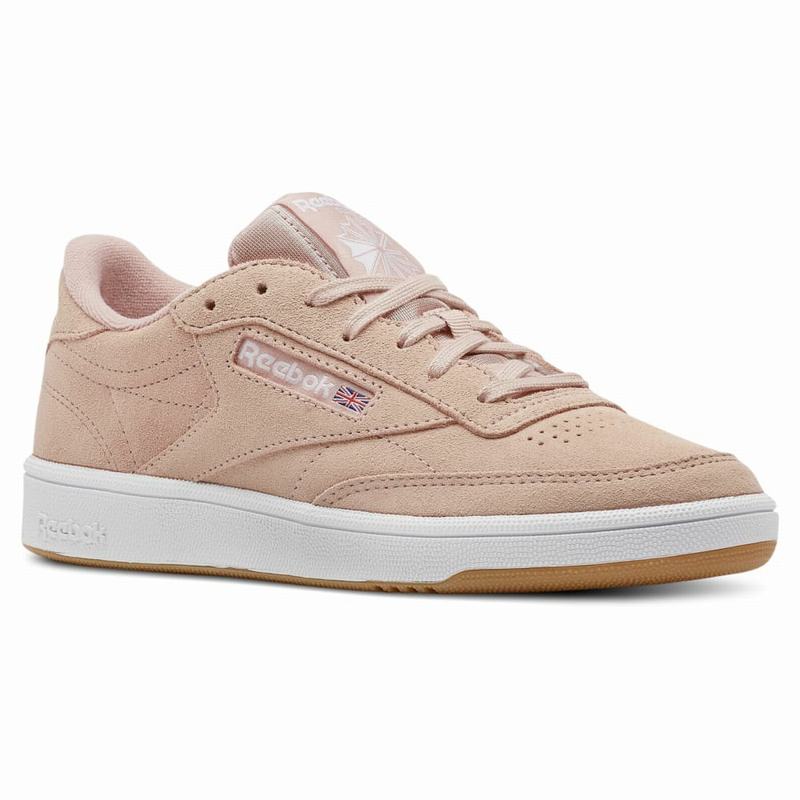 Tenisi Reebok Club C 85 Dama Roz Romania YK5327DR
